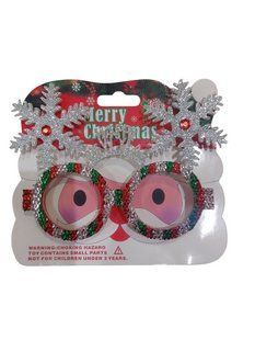 Очки новогодние со снежинками one size разноцветный 99684 фото