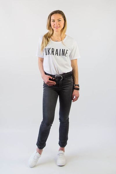 Футболка патріотична жіноча 50-52 білий 150-1506У фото