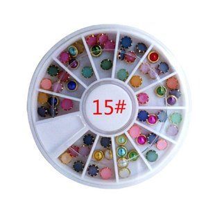 Стразы разноцветные на ногти А313 фото
