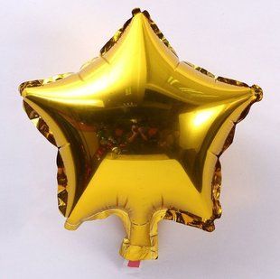 Шарик звездочка фольгированный 10 дюймов золотистый 3081/1 фото