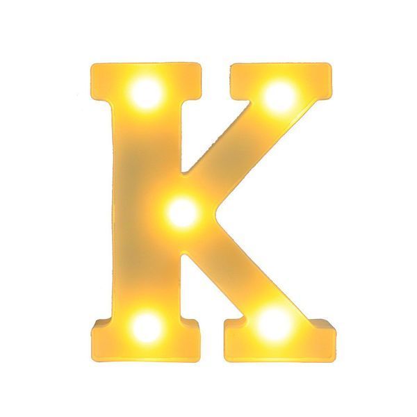 Объемная буква К led маленькая 16 на 14 см красный 553102 фото