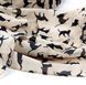 Шарф з котами жіночий 146 на 47 см бежево-чорний 574 фото 4