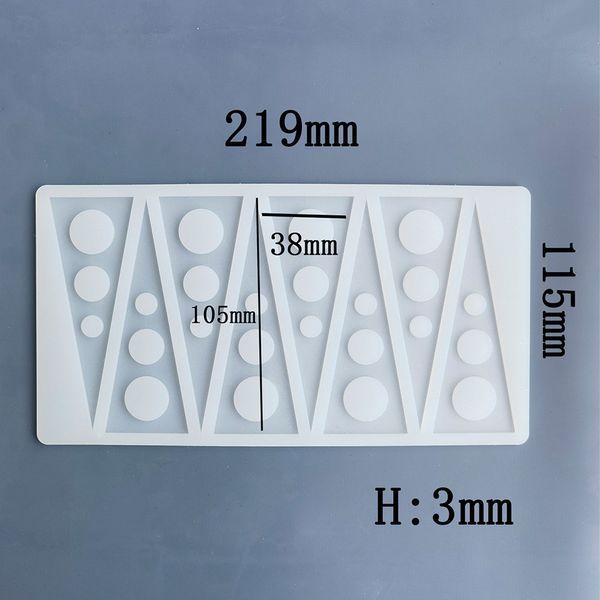 Молд силиконовый Треугольники 219 на 115 мм серый 5005 фото