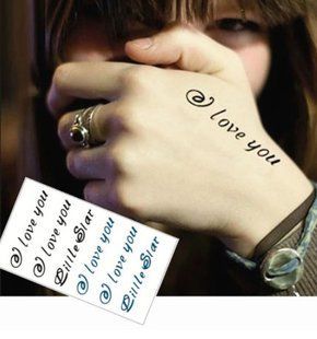 Наклейка на тело "I love you" - размер стикера 10*6см, одноразовое ST-023 фото