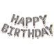 Кульки Happy birthday фольговані 16 дюймів сріблястий 30456/2 фото 1