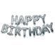 Кульки Happy birthday фольговані 16 дюймів сріблястий 30456/2 фото 3