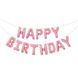 Шарики Happy birthday фольгированные 16 дюймов розовый 30456/5 фото 1