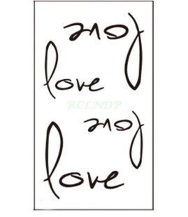 Одноразовое тату "Love" - размер стикера 10*6см, одноразовое ST162 фото