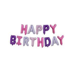 Шарики Happy birthday 16 дюймов разноцветный 30456/12 фото