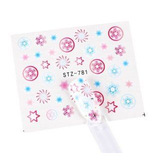 Наклейки на нігті "Сніжинки" STZ-781 фото